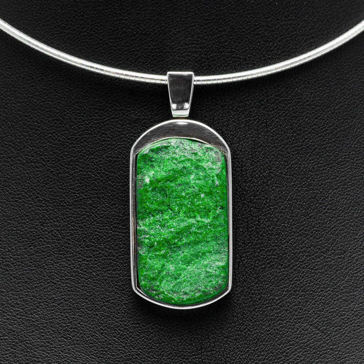 925 Silver and Sannan-Skarn Tag Pendant