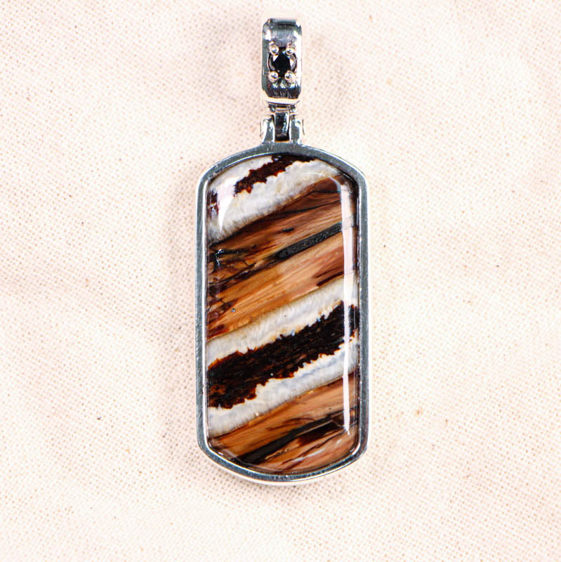 925 Silver and Mammoth Molar Pendant