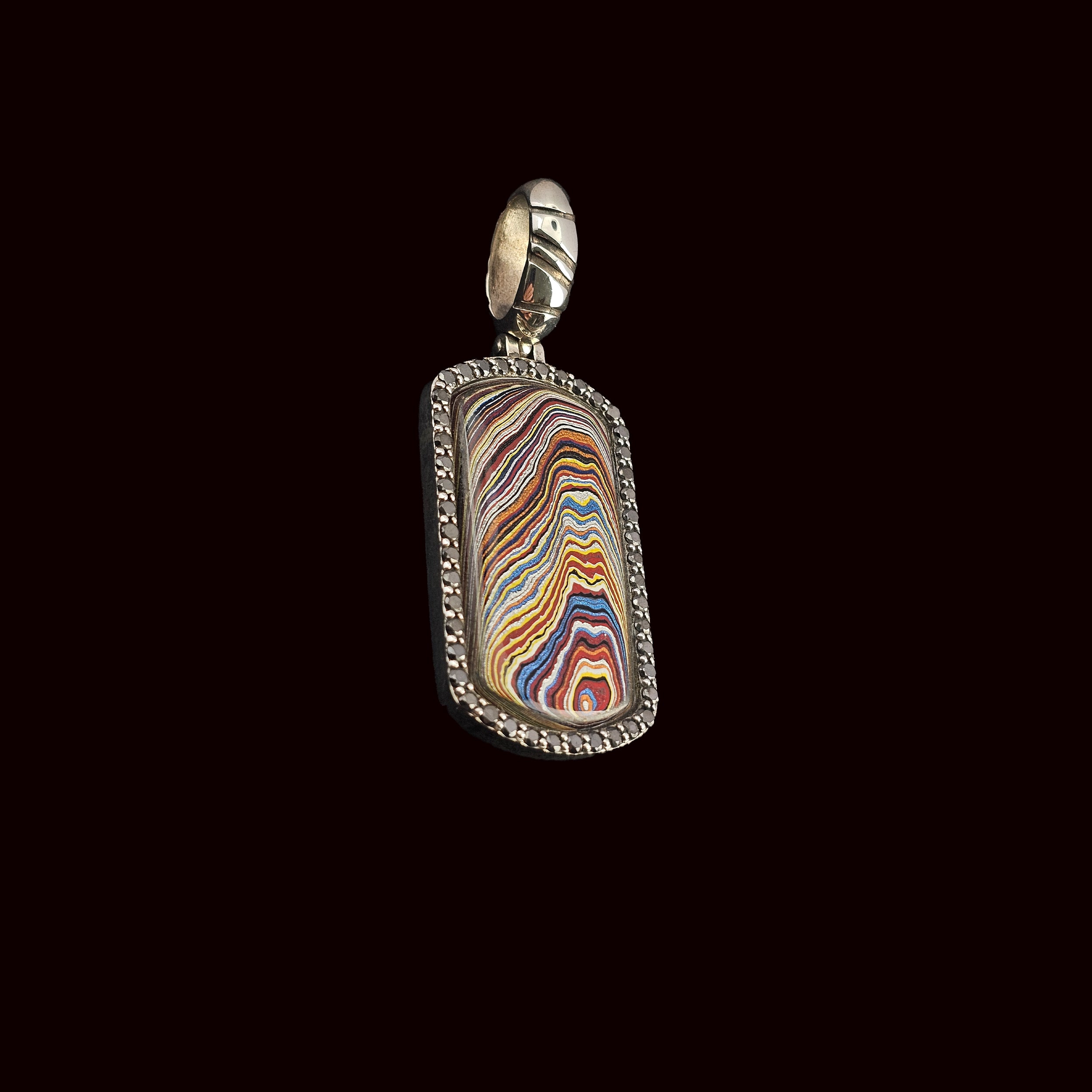 Vintage Corvette Fordite Pendant