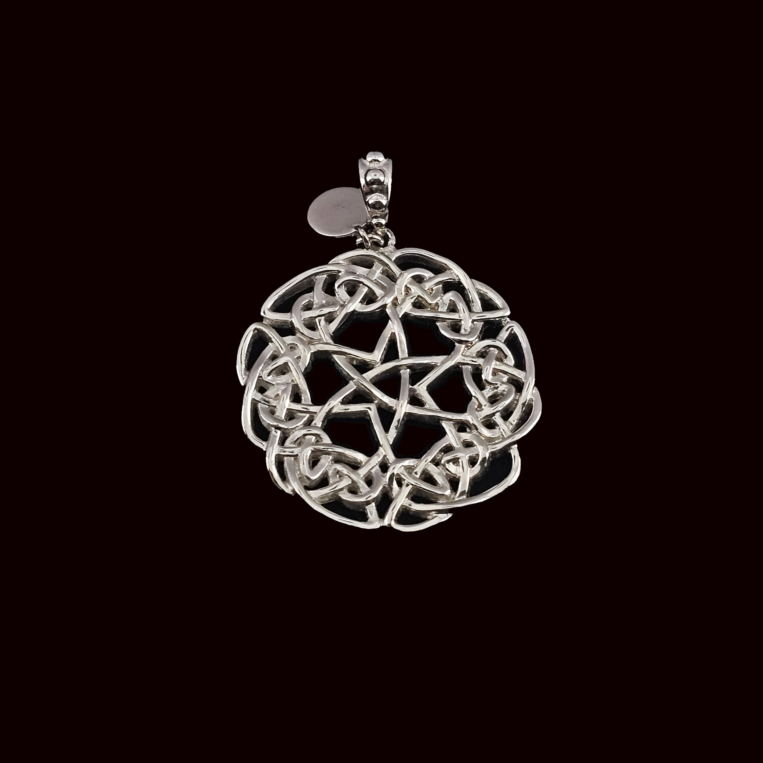 925 Celtic Weave Round Star Pendant